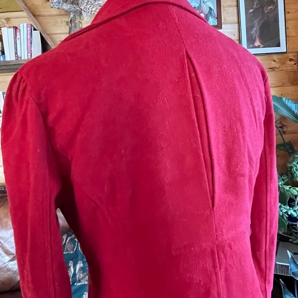 Red pea coat - Picture 4 of 7